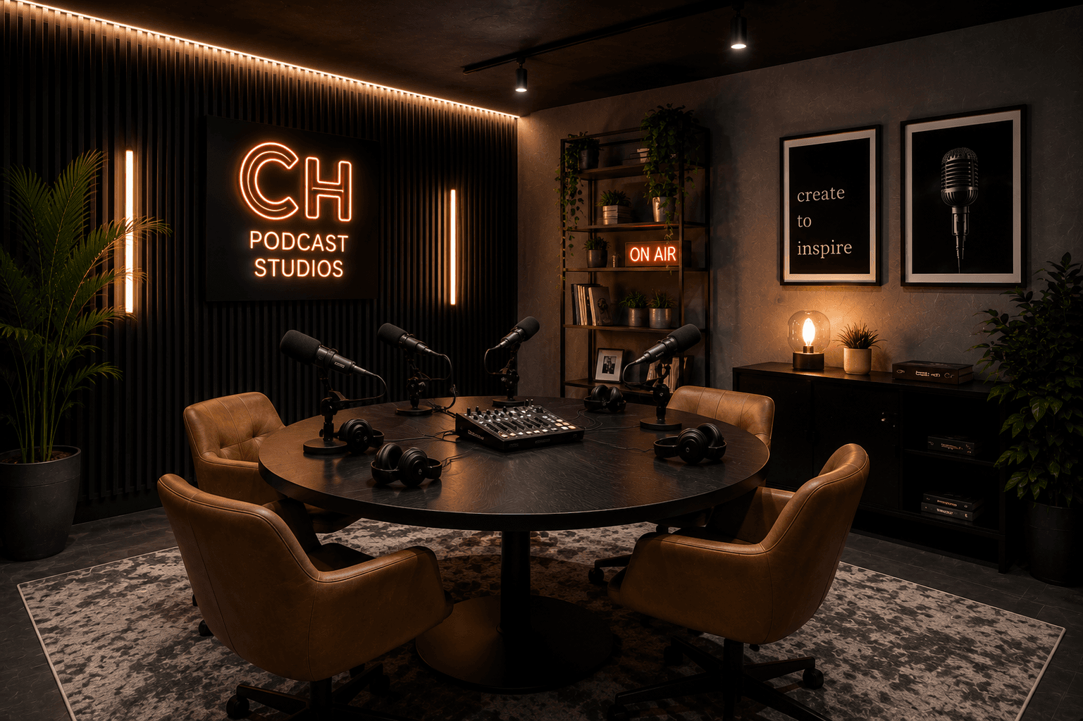 Podcast Studio interior